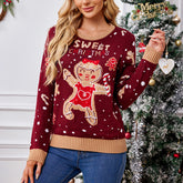 Lesmart Funny Gingerbread Ugly Christmas Pullover Sweater